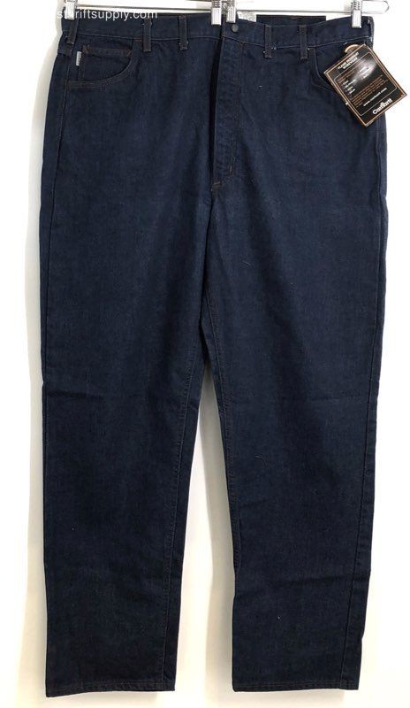 Carhartt Men's Flame Resistant FR Jeans Dark Wash FRB150 Made in USA NWT 46x36