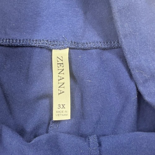 Zenana Leggings Womens 3X Blue Super Soft Comfy & Stretchy High Waisted Pull On - Picture 6 of 8
