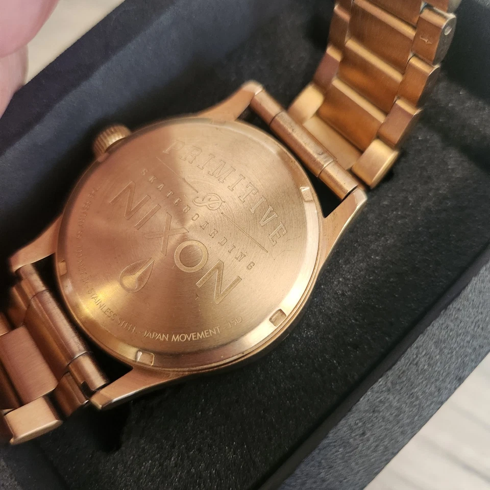 Reloj Nixon Primitive Skateboarding Sentry SS Oro Rosa Foto 3 de 4