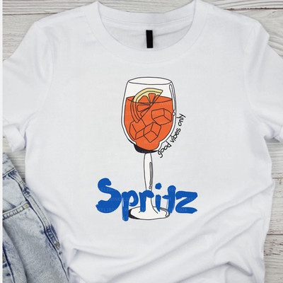 Aperol Spritz TShirt Good Vibes Only Shirt Italian Cocktail Unisex Gildan Tee