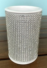 NWT Rachel Zoe Crystal Rhinestone Tumbler Bathroom Toothbrush Holder Cup Bling