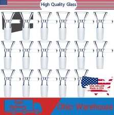 17 PACK-14MM Male Glass Bowl Replacement Head for Water Tobacco Pipe Bong.