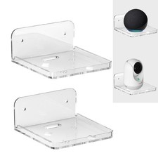 Wall Mount Floating Shelves for 2 Pcs Camera Mini Speaker Small Clear, Clear