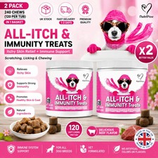 NutriPaw All-Itch Immunity Treats For Dogs Soothe Itchy Paws Eyes Ears 2 pack