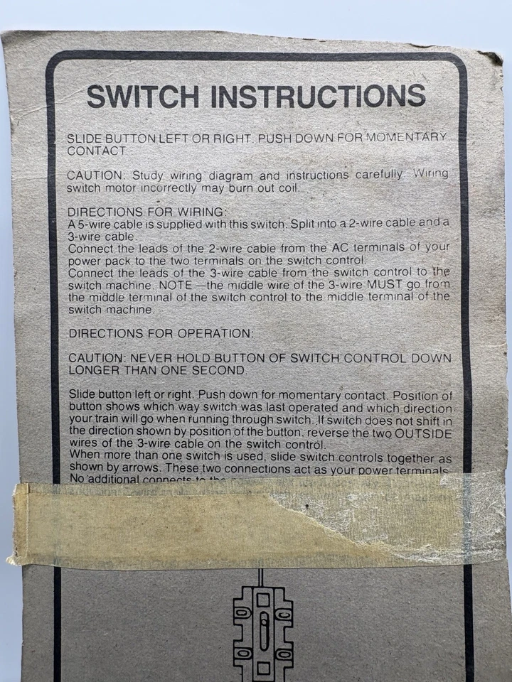 Life-Like Electric Remote Control HO Switch Left Hand New Old Stock  #8605 - Image 4 of 4