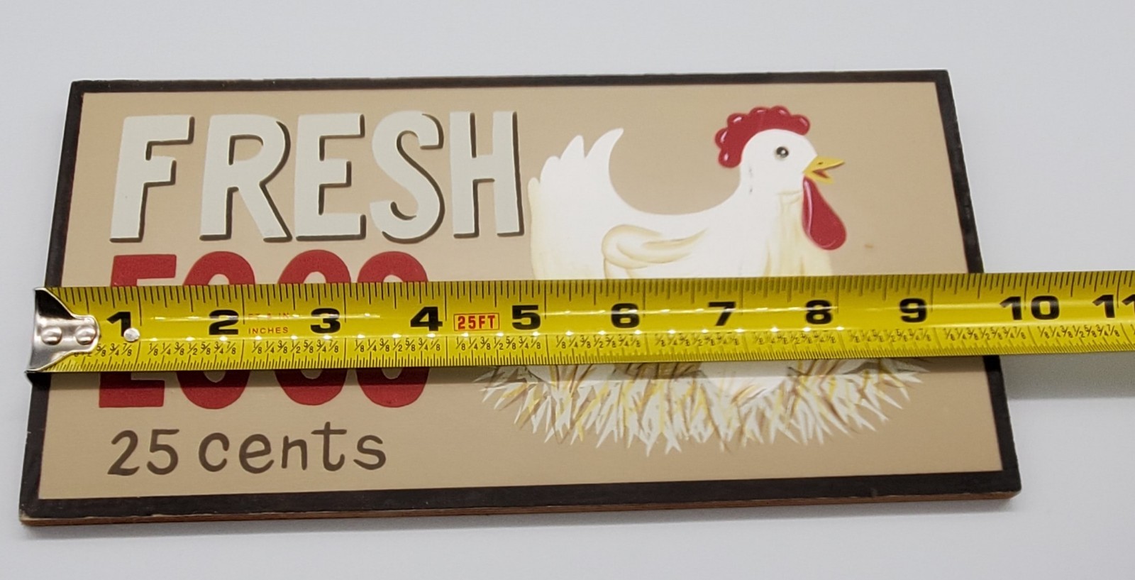 FRESH EGGS 25c Rustic Farmhouse Shabby Primitive Chicken Hen Country Wood Sign