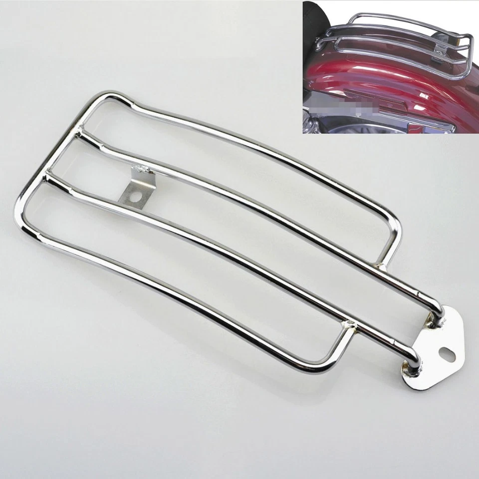 Motorcycle Rear Luggage Rack Chrome For Harley Sportster Hugger-XLH 883 1996-03 - Image 4 of 4