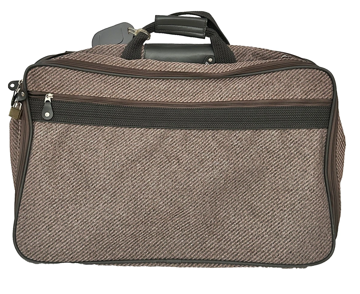Valise Rigide Vintage Samsonite Shwayder Bros Denver - Marron Faux Crocodile, 21x18x9 Pouces