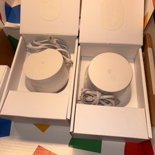  2 Google Nest WiFi Pro G6ZUC GA03030-US Wi-Fi 6E Router Snow- Fast Ship