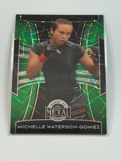 2025 Leaf Metal Women Of Sport Base Green Lazer #93 Michelle Waterson-Gomez 1/1