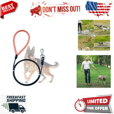 Share Heavy Duty Dog Leash Chew Proof Metal Leash for Large Dogs Up to 250Lbs 