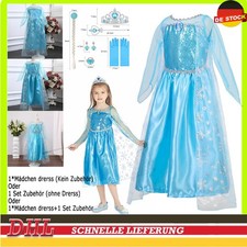 Kinder /Mädchen Eiskönigin Prinzessin Elsa Kleid Cosplay Party Karneval Kostüme