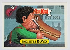 1988 Topps Garbage Pail Kids [DIE-CUT] GPK Series 15 #591b DOG BITES BOYD -PICS!