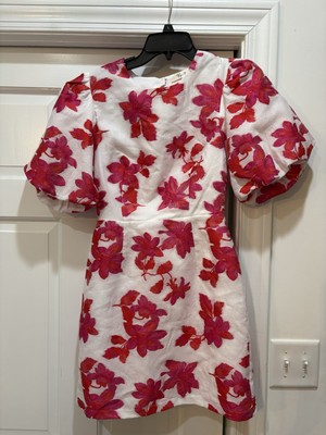 July 4th Lizard Thicket Boutique, Pink Red Puff Sleeves, Back Out