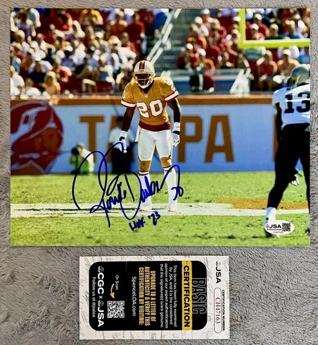 TAMPA BAY BUCCANEERS- RONDE BARBER AUTOGRAPH 8x10 ACTION PHOTO JSA CH47163