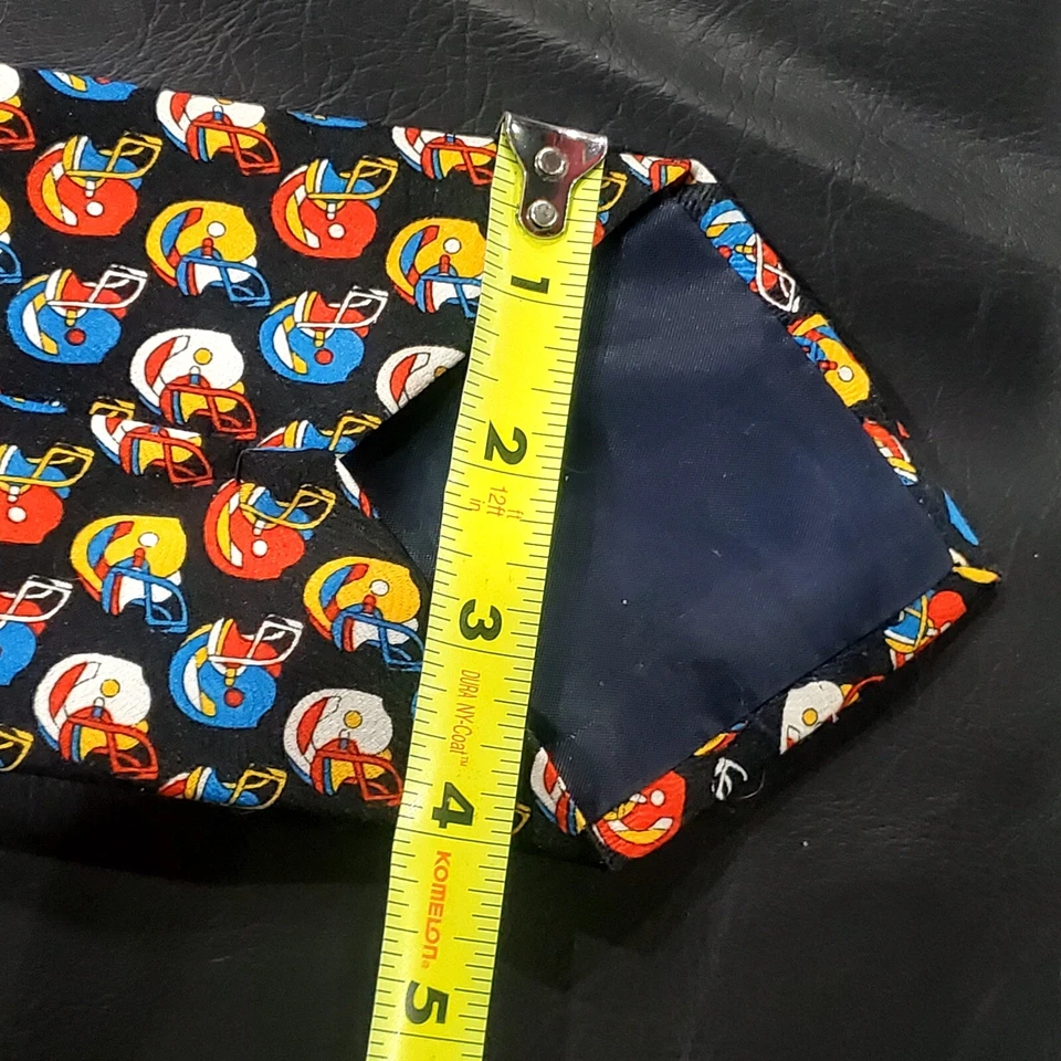 Football Helmets Men's Necktie Coach Team Sports Player Gift Black Neck Tie - Image 4 of 4