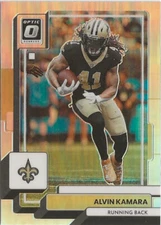 2022 Panini Donruss Optic Alvin Kamara Silver Holo Prizm SP New Orleans Saints