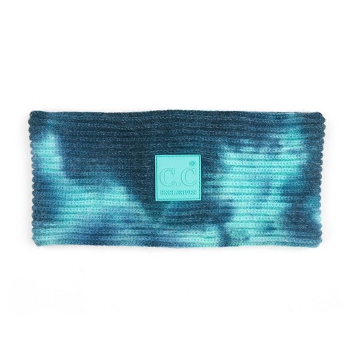 C.C Exclusive Women's Tie Dye with Rubber Patch Winter Knit Headband Headwrap - Picture 9 of 17