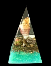 Beautiful Organite Pyramid with Crystal Citrine