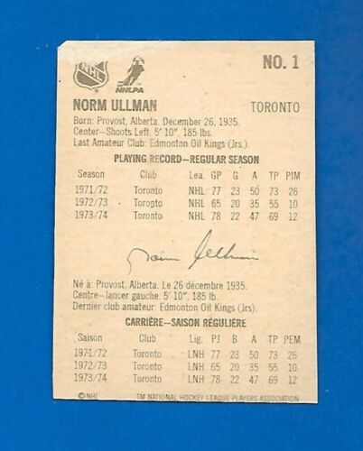 1974-75 LIPTON SOUP NHL HOCKEY CARD ERROR & VARIATION + RED WALLET 1-50 SEE LIST - Picture 5 of 322