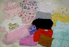 BABY GIRL CLOTHING LOT Size Newborn 15 Assorted Pieces Name Brands