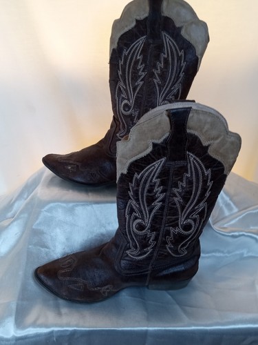 COCONUTS Size 9.5m Cimmaron Brown Comfy Western Cowgirl Boots - Picture 2 of 6