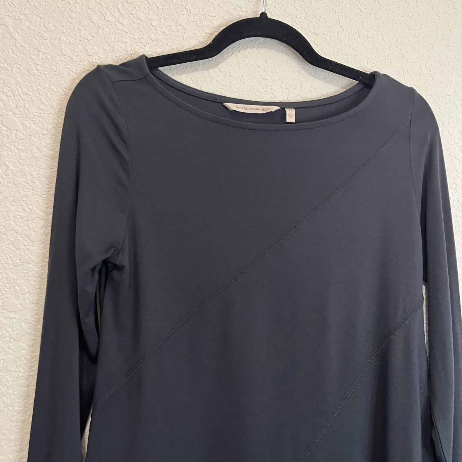 Soft Surroundings Solid Black Long Sleeve Shirt W… - image 2