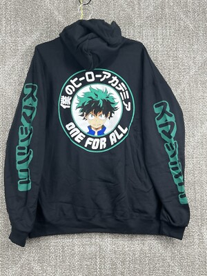 My Hero Academia Hoodie Sz Xl Graphic Sleeve Hit Funimation Crunchyroll Anime