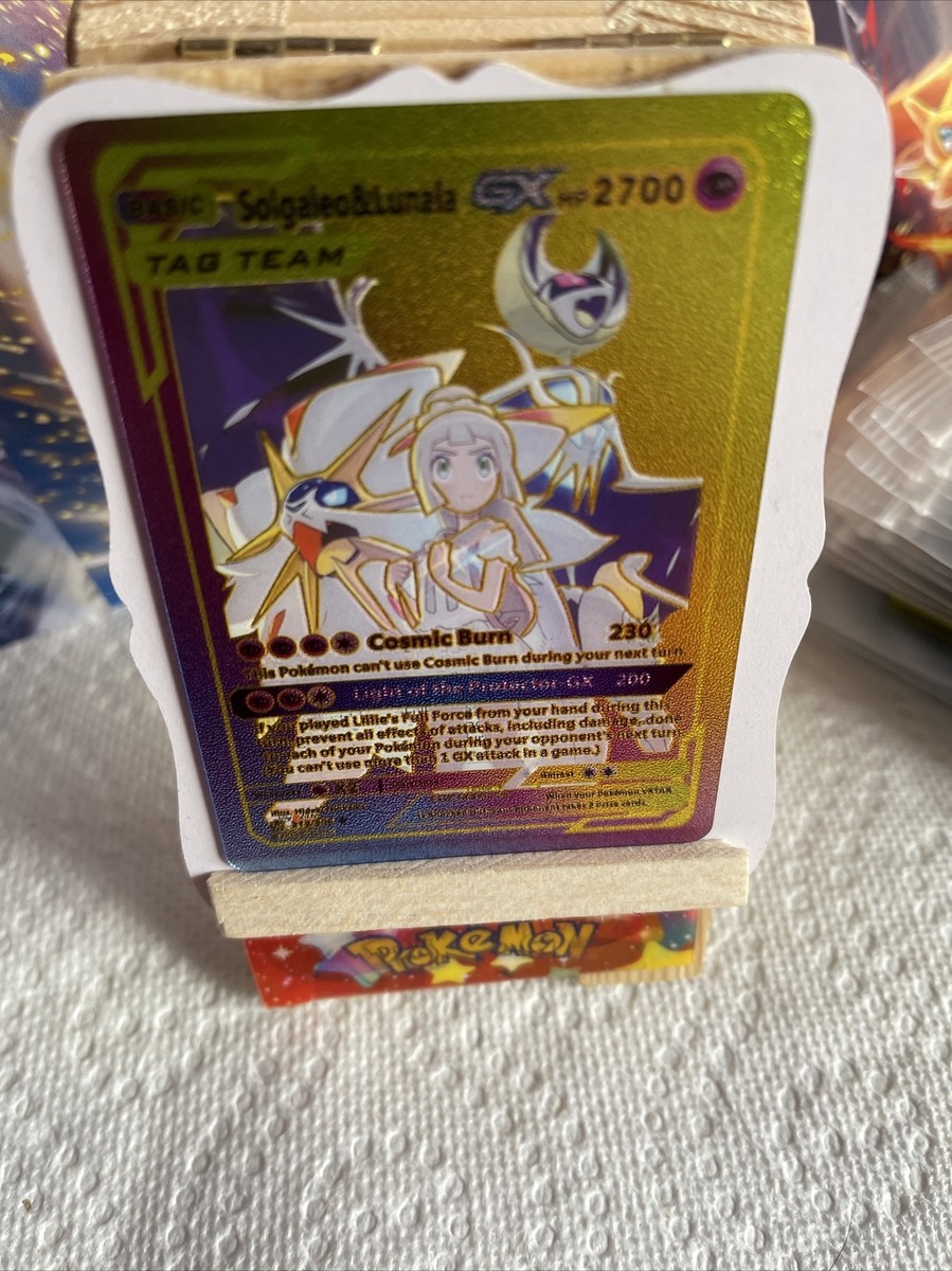 Solgaleo& Lunala Gx Multi Coloured Foil 💥Fan Art💥Pokemon