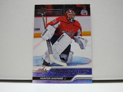 2023-2024 Upper Deck Hockey Series 2 Hunter Shephard Young Guns RC #491 Capitols