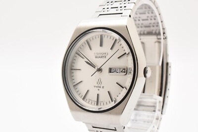時計 SEIKO TYPE II 7546-810A SUWA QUARTZ NEAR MINT] Vintage Seiko Type II Quartz 7546-810A Day/Date