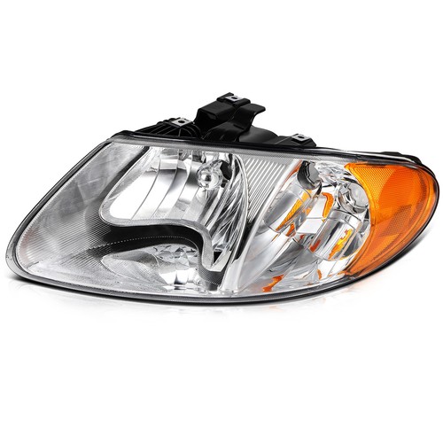 Conjunto de faros lentes transparentes carcasa cromada para Dodge Caravan 2001-2007 L+R - Imagen 2 de 9