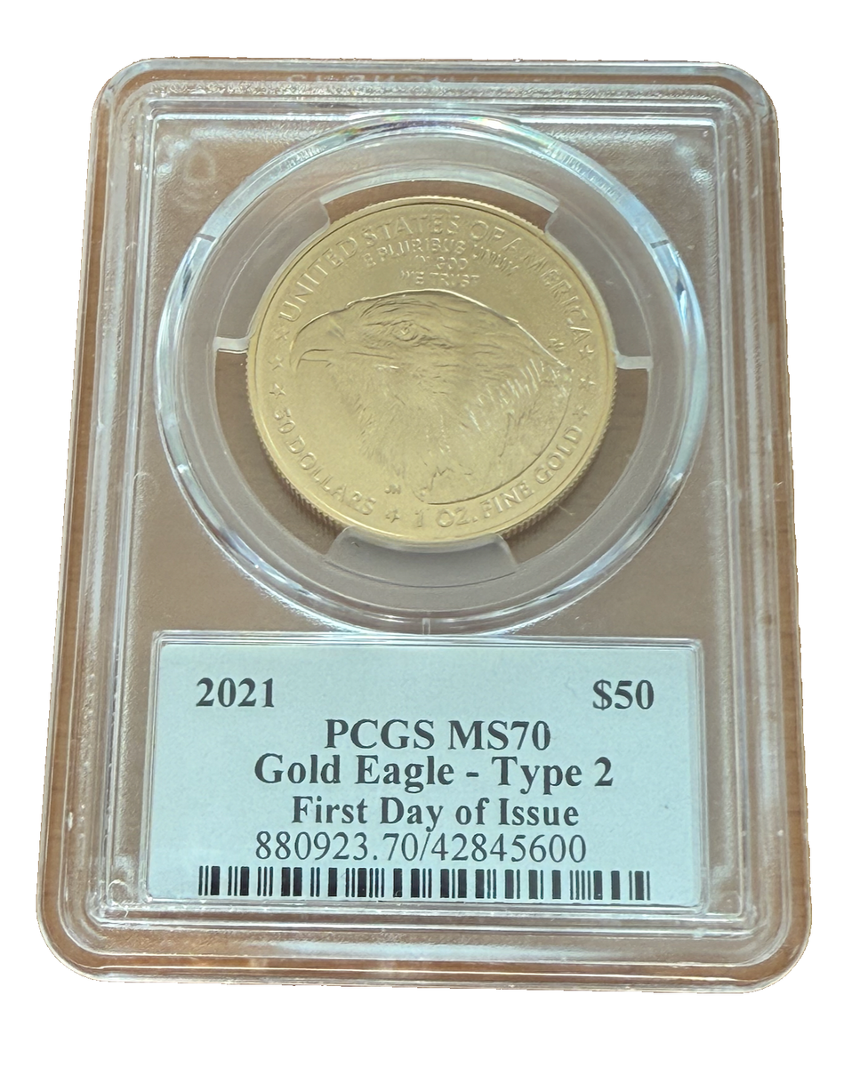 US 2021 Gold 1 oz $50 PCGS MS70 Gold Eagle Type 2 | eBay