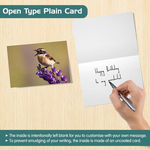Pack of 24 British Wildlife Greeting Eco-friendly Cards Blank Cards Envelopes - Picture 3 of 6