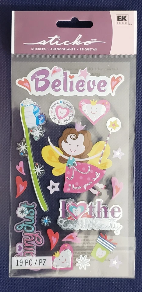 Наклейки металлические стикеры ЗУБНАЯ ФЕЯ - 19 шт. - Изображение 4 из 4