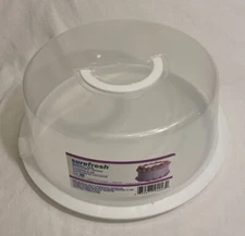 Sure Fresh Reusable Plastic Cake Carrier Container With Lid-NEW