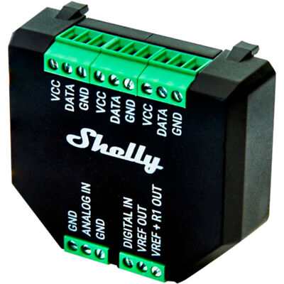 Shelly Plus Add-on, Schnittstellenerweiterung, schwarz