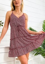 Floral Surplice Neck Dress