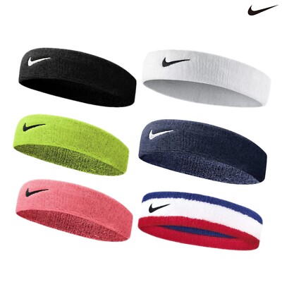 Nike Swoosh Headband Head Sweat Hair Band Sports Gym Running Tennis Soccer 