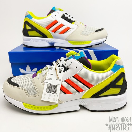 adidas ZX 8000 Men's Size 12 White Teal Yellow Orange Sneakers | eBay