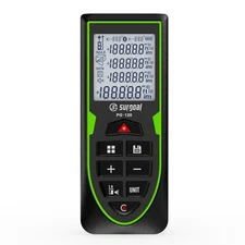 393.7ft Laser Distance Meter with Li-ion Battery & Electric Angle Sensor -Green