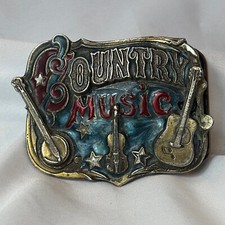 1982 Country Music Belt Buckle Great American Buckle Co. Western Style