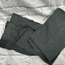 VTG Circle S Men's Heather Gray Pleated Polyester Pants 34x28 Western Ranch