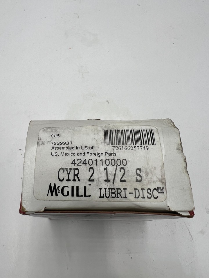 Roulement à Rouleaux à Joug McGill CCYR2-1/2-S Lubri-Disc - Neuf, Référence 4240510000, Origine USA