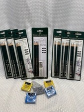FABER CASTELL 9000 GRAPHITE ARTIST 21 DRAWING PENCILS, Kneadable Art Erasers K-1