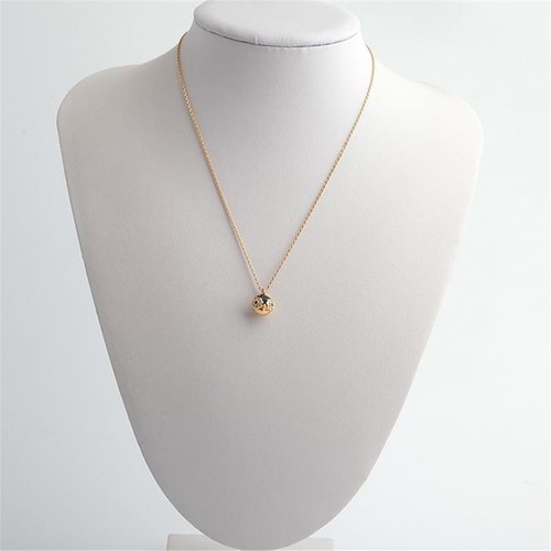 Gold Tone Pave Penguin Pendant Necklace 