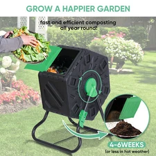 18.5 Gallon Compost Bin Garden Composting Colorful Durable Compost Bins Outdoor 