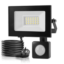 LED Fluter Strahler mit Bewegungsmelder Stecker Außen Garten Strahler Lampe DHL