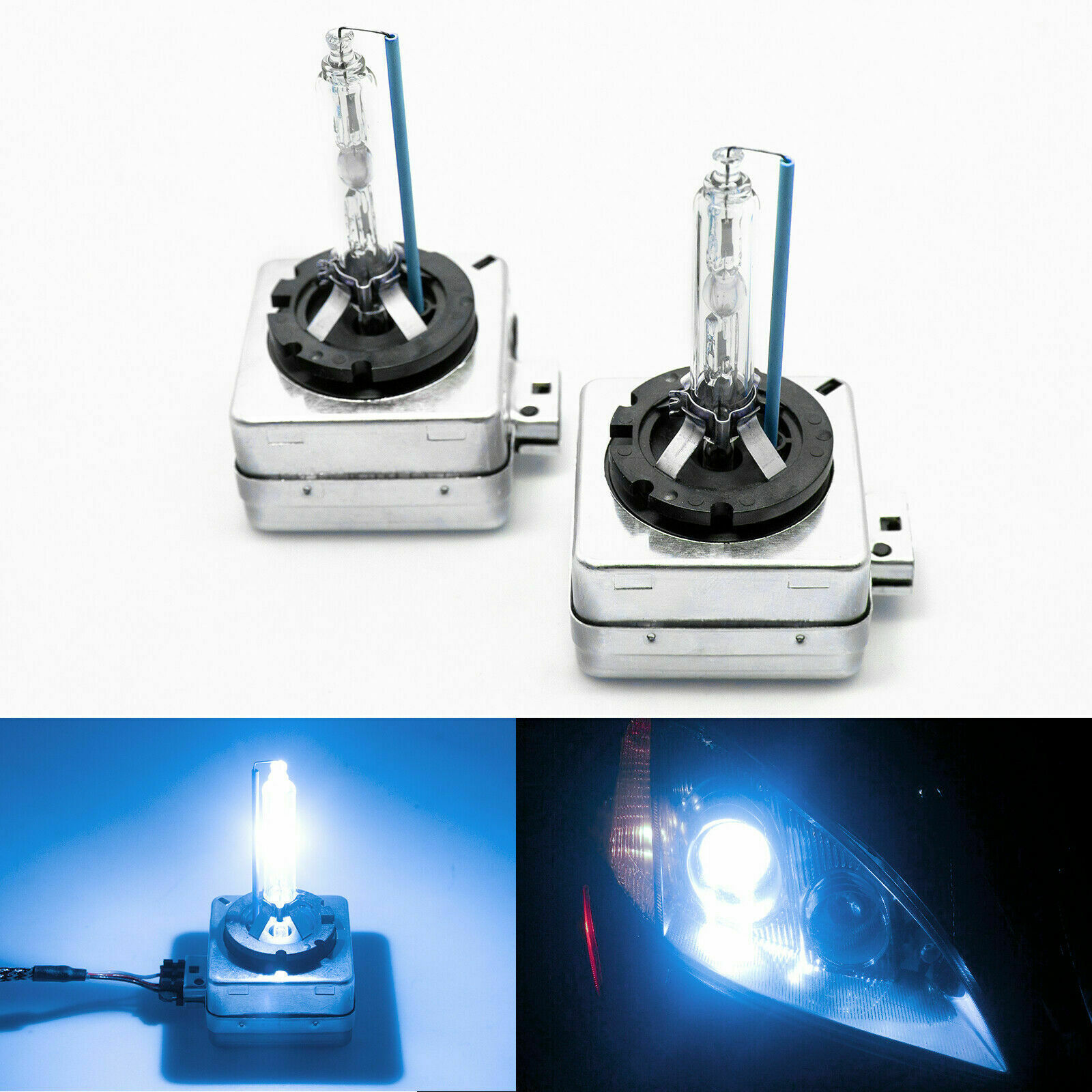 Lot De 2 Ampoules Xénon HID D3S 8000K 35W - Compatible Nombreuses Références, 5000h De Vie