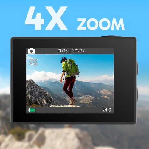 AKASO EK7000 4K30FPS 20MP WiFi Action Camera with EIS Ultra HD Black - Picture 6 of 9